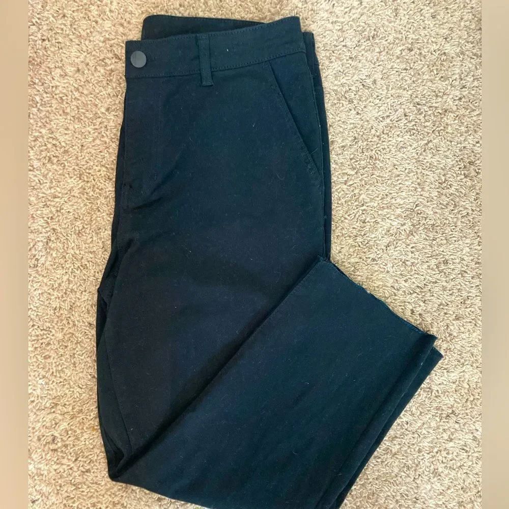 D. Jeans NWOT Black BrushedβCotton cozy Jeans w/raw hem high waisted stretchy